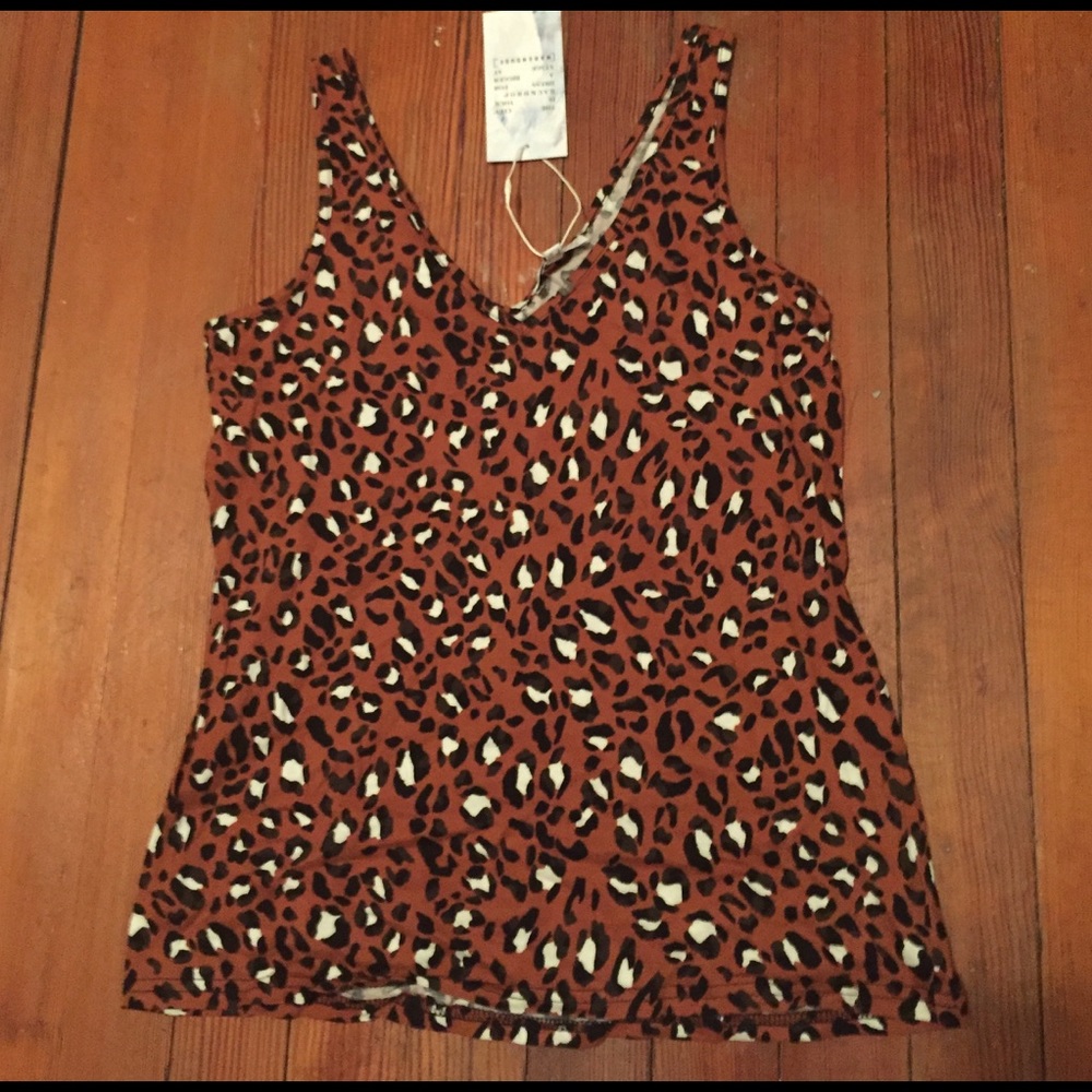 NWT! Warehouse Leopard Print Tank Top, Size 6 UK
